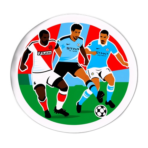 Стикер с сценой футбольного матча между Фулхэмом и Мансити