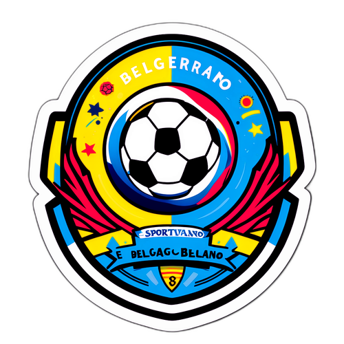 Sticker de Arte y Fútbol de Sportivo Belgrano