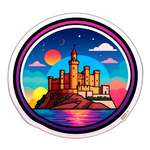 Adesivo del Castello di Termoli al Tramonto