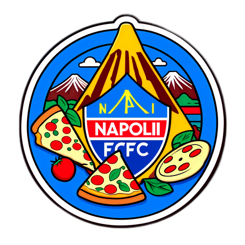 Sticker ya Napoli FC na Alama maarufu za Napoli