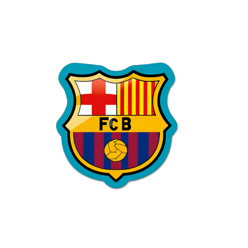 Unveiling the Ultimate Sticker: Monaco Meets Barcelona – Soccer's Dynamic Duo!