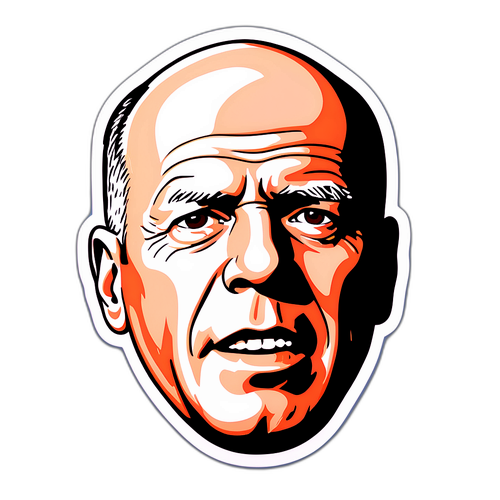 Minimalist Bruce Willis Portresi