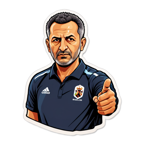 Design nálepky s trenérem Barakem Bacharem