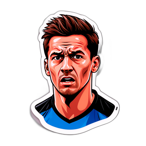 สติกเกอร์นักฟุตบอลบุนเดสลีกาที่แสดงอารมณ์เครียด