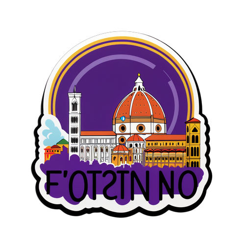 Adesivo vibrante con il skyline iconico di Firenze