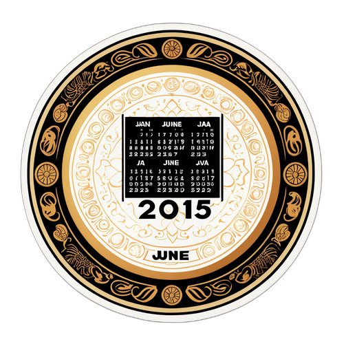 Stiker Kalender Juni 2025