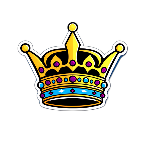 Regal krone med ordet 'Dronning'