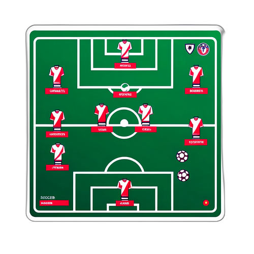Sticker Papan Taktik Bola Sepak