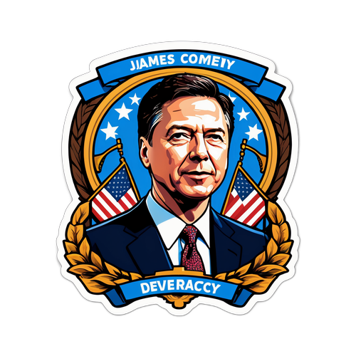 Sticker ya James Comey na Alama za Haki na Demokrasia