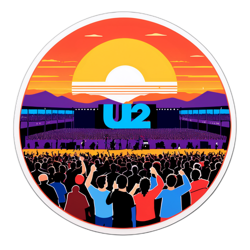 U2 Concert met Zonsondergang
