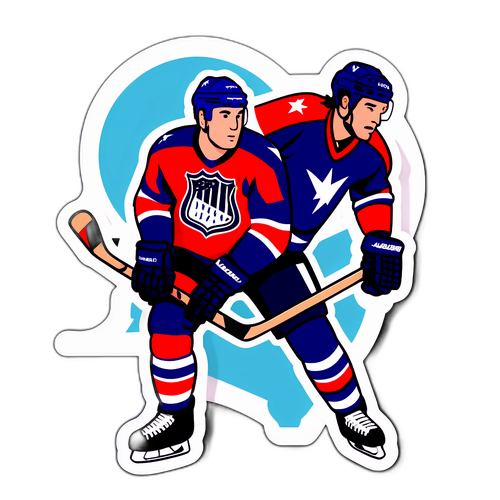 Стикеры хоккея Вашингтон против Вегаса