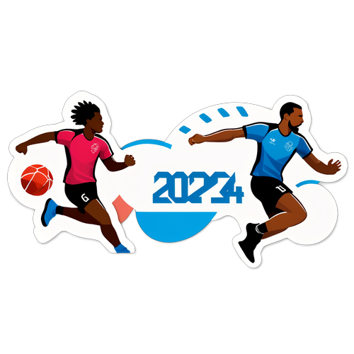 OS 2024: Känn Pulsen! Handbollsspelare i Aktion – En Sticker Du Inte Vill Missa!