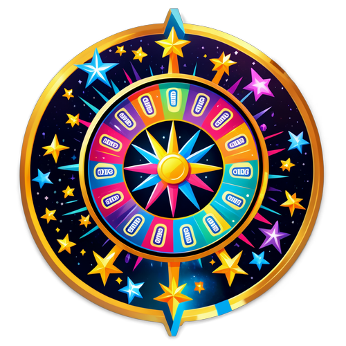 Glowing Wheel of Fortune Sticker