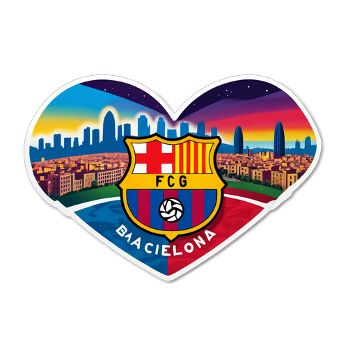 Barcelona Kalbi Sticker Tasarımı