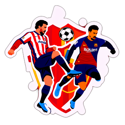 Intensiv fotbollsmatch: Atlético Madrid mot Barcelona