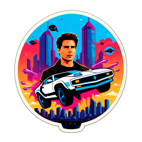 Szuperhős Sticker Tom Cruise Modern Stílusban