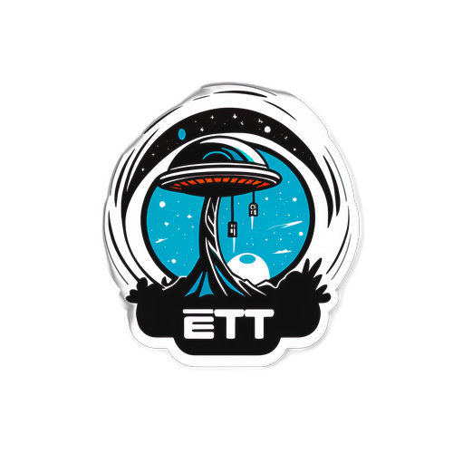 Nálepka inspirovaná filmem E.T.