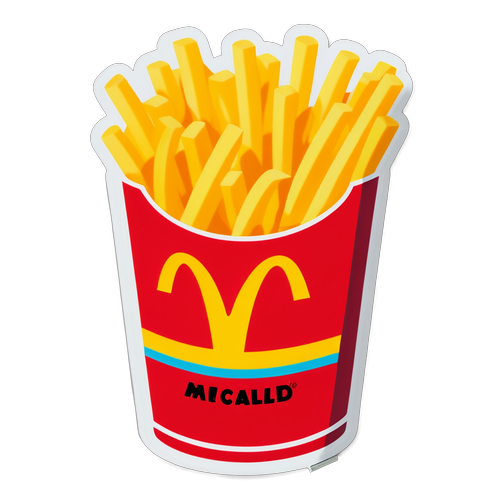 Retro Naklejka z Frytkami z McDonald's z lat 80.