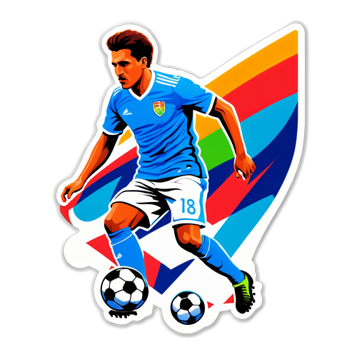 Logo de Almagro en un partido de fútbol
