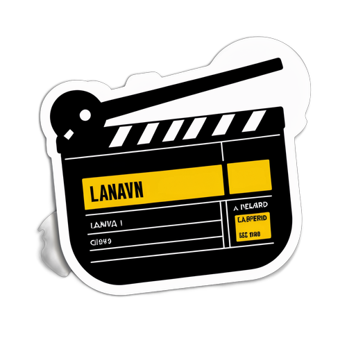 Sticker van Gérard Lanvin met filmstudio-elementen