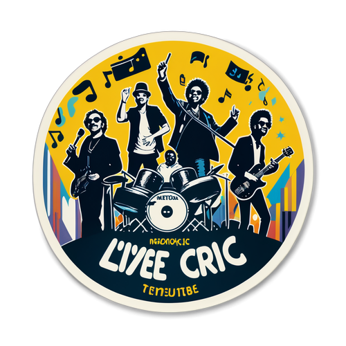 ミュージックアーティストのライブパフォーマンスステッカー