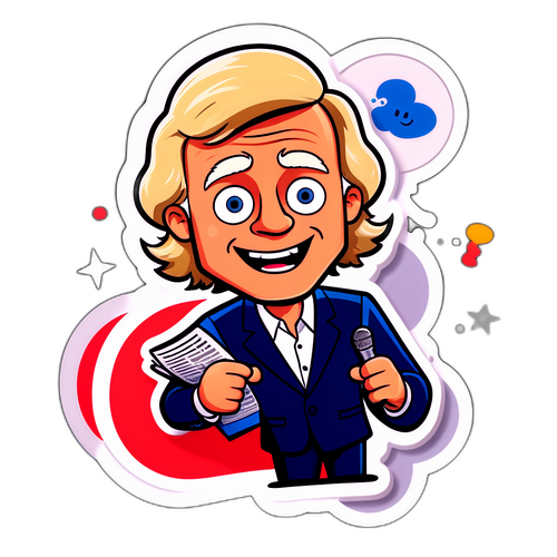 Whimsisk sticker av Atle Bjurstrøm med nyhetskarakter