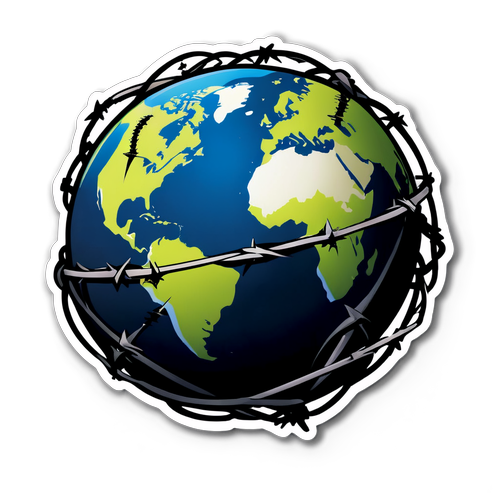 Globe dengan Pagar Barbed Wire