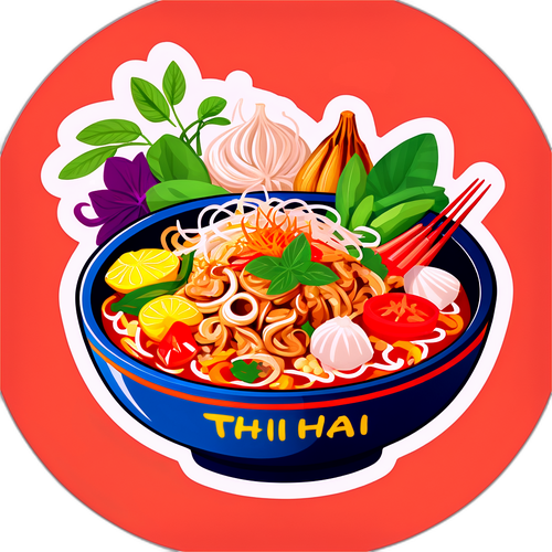 Sticker sur la cuisine thaïlandaise