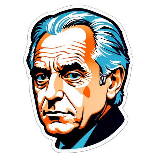 Stilisert portrett av Jeffrey Epstein
