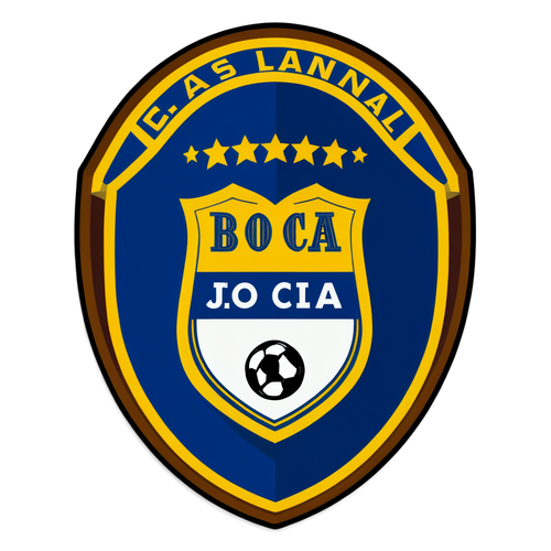 A sticker do clássico Boca Juniors contra Lanús