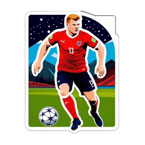 John Arne Riise i aksjon med norsk landskap