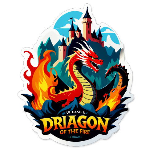 Isang Dragon na Nag-aalab sa Kanyang Kaharian! Alamin ang Galing ng 'Unleash the Fire!' Sticker!