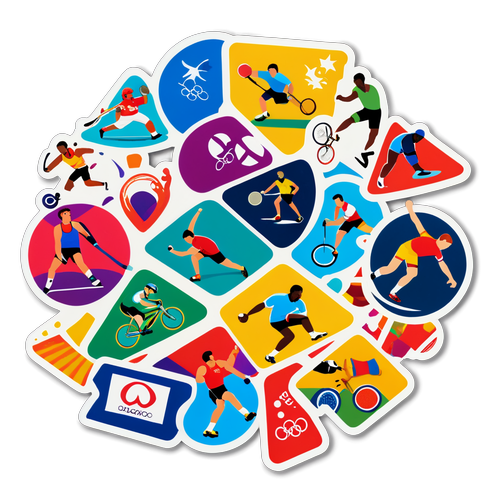 Faszination Olympische Spiele: Entdecke Die Bunte Welt Der Sportarten In Einem Kreativen Sticker!