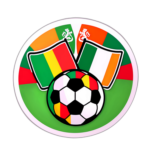 Vibrant Sticker ng Bandila ng Ireland at Portugal