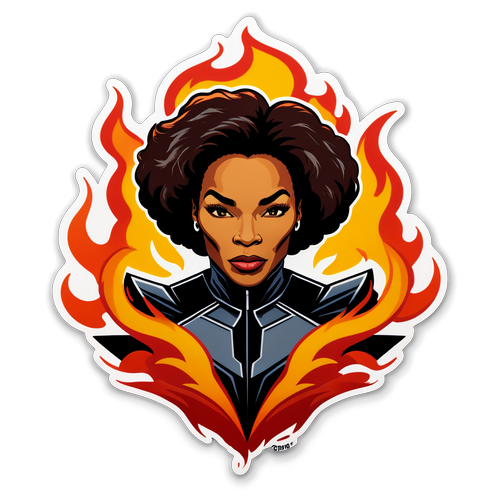 Empowered Flame: Angela Bassett Sticker