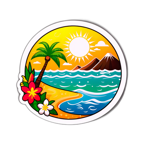 Autocollant des Comores: Plages, Culture et Traditions