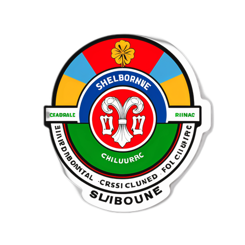 Kreativní nálepka s prvky tradiční irské kultury pro Shelbourne FC, věnovaná jejich fanouškům