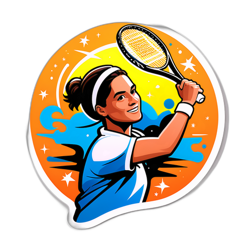 Adesivo di Clara Tauson - Ascensione nel Tennis