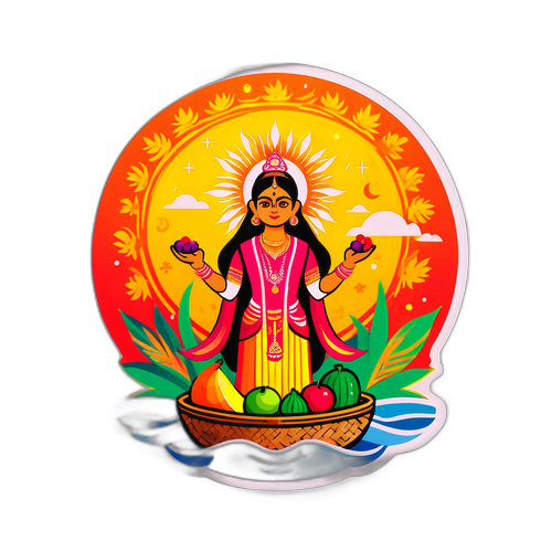 छठ पूजा का भव्य दृश्य