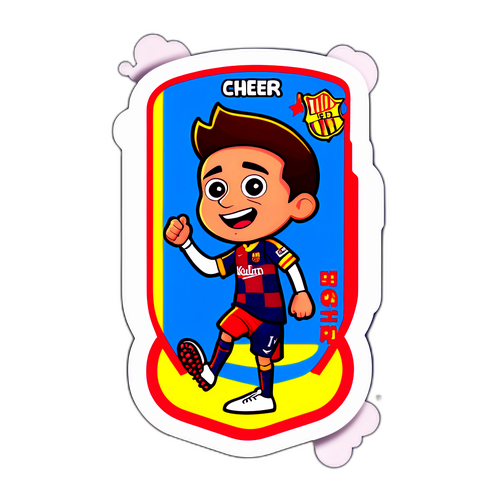 สติกเกอร์การ์ตูนของแฟนบอล Barcelona