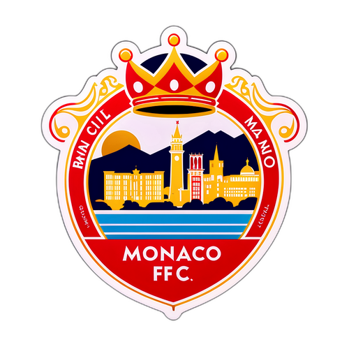 Reka Bentuk Sticker Elegan Mewakili Monaco FC