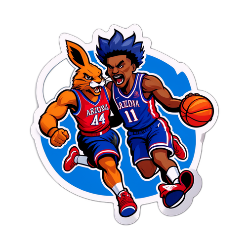 Arizona vs Kansas College Basketball Rivalry Sticker