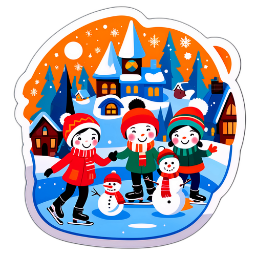 Vrolijke Winterscène