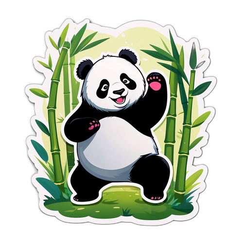 Masayang Panda na Nagsasayaw