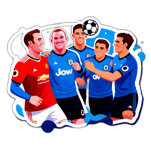 Wayne Rooney z grupą przyjaciół