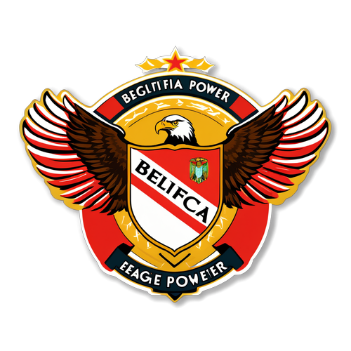 ¡Increíble! La Potencia del Águila de Benfica en un Fondo Dorado que Te Dejará Sin Aliento