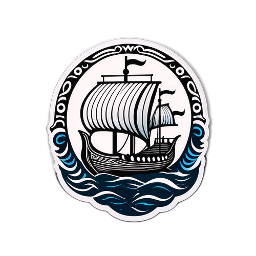 Viikinkilaivan siluetti