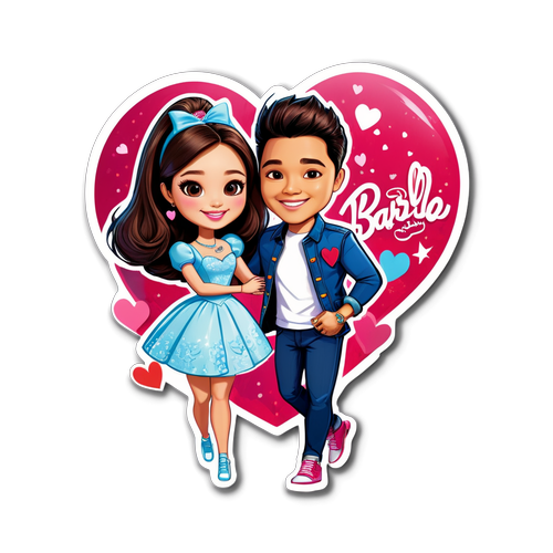 Cute na Caricature nina Jak Roberto at Barbie Forteza