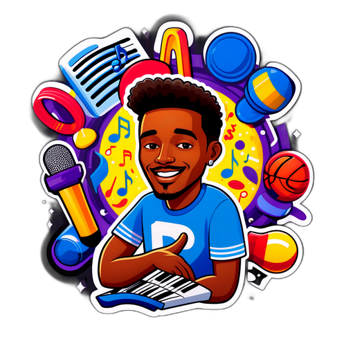 Vibrant Sticker Design Featuring Dallas Wilson