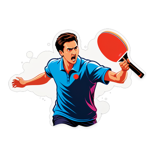 Un Coup Électrisant : L'Illustration Dynamique d'Alexis Lebrun qui Réveillera Votre Passion pour le Ping-Pong !